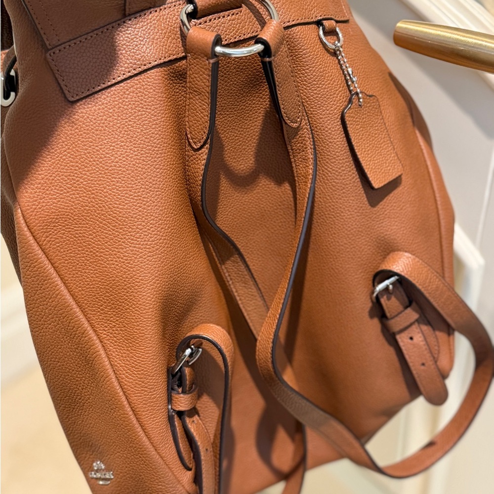 Coach Brown Leather Backpack - Picture 5 of 6